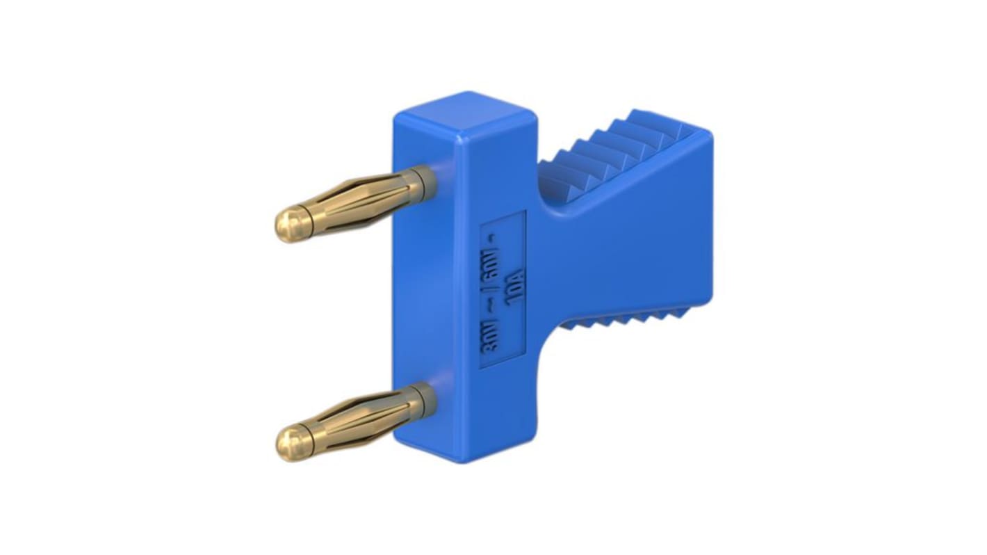 ストウブリ テストアダプタ, 2mm プラグ, 2mm ソケット, 青, 63.9354-23