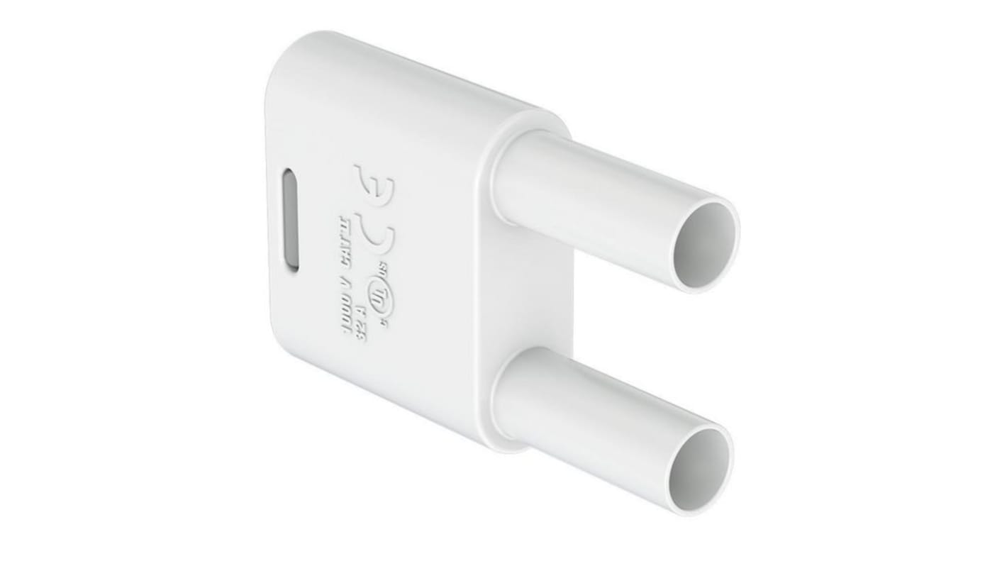 Staubli White, Plug Test Connector Adapter With CuZn contacts and Nickel Plated - Socket Size: 4mm