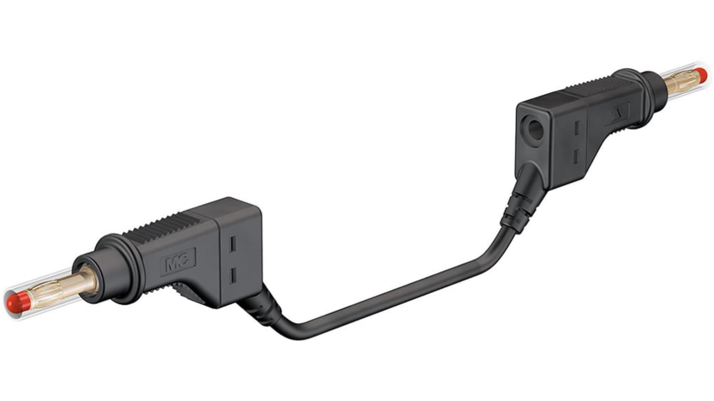 Staubli Test lead, 32A, 600V, Black, 150cm Lead Length