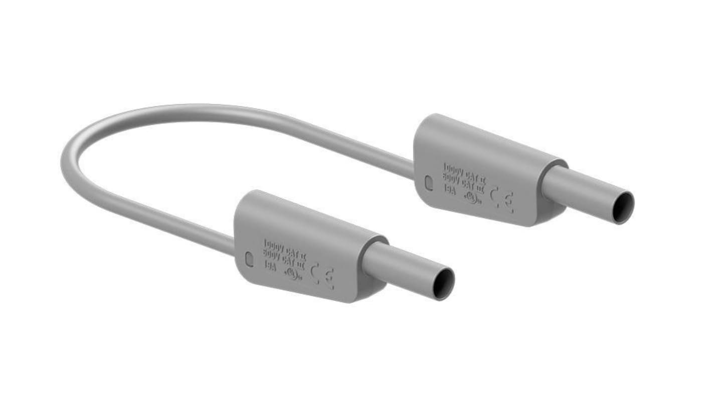 Staubli Test lead, 19A, 600 → 1000V, Grey, 200cm Lead Length