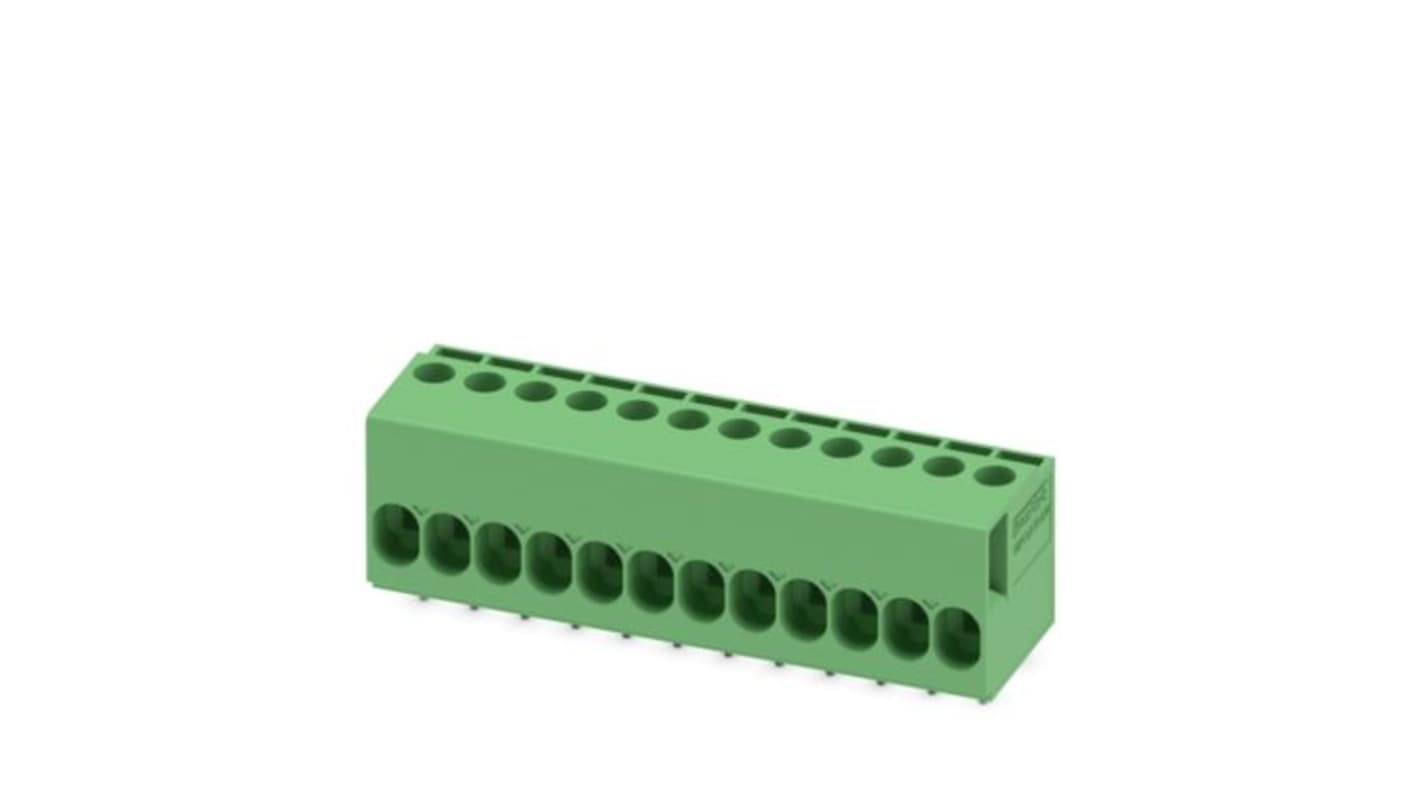 Phoenix Contact TDPT Series PCB Terminal Block, 5.08mm Pitch, Wave Soldering, 1-Row, Screw Termination