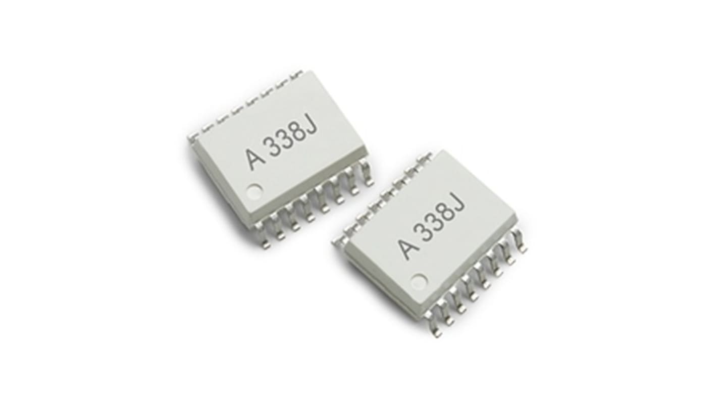 Broadcom, ACPL-338J-000E AC/DC Input, Input IGBT Output Optocoupler, Surface Mount, 16-Pin SO16