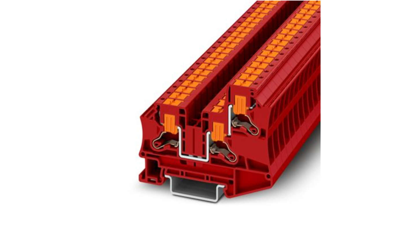 Phoenix Contact 1291917 Red, 6mm², 1-Level, Push In Termination