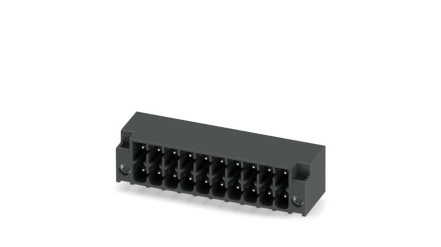 Phoenix Contact Straight Wave Soldering PCB Header, 20 Contact(s), 3.5mm Pitch, 2 Row(s), Shrouded
