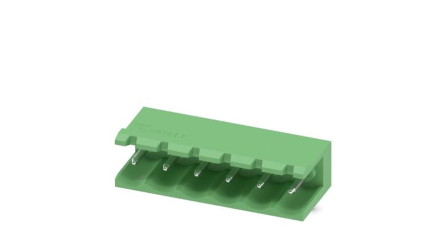 Phoenix Contact Straight Solder Mount PCB Header, 6 Contact(s), 5.08mm Pitch, 1 Row(s), Shrouded