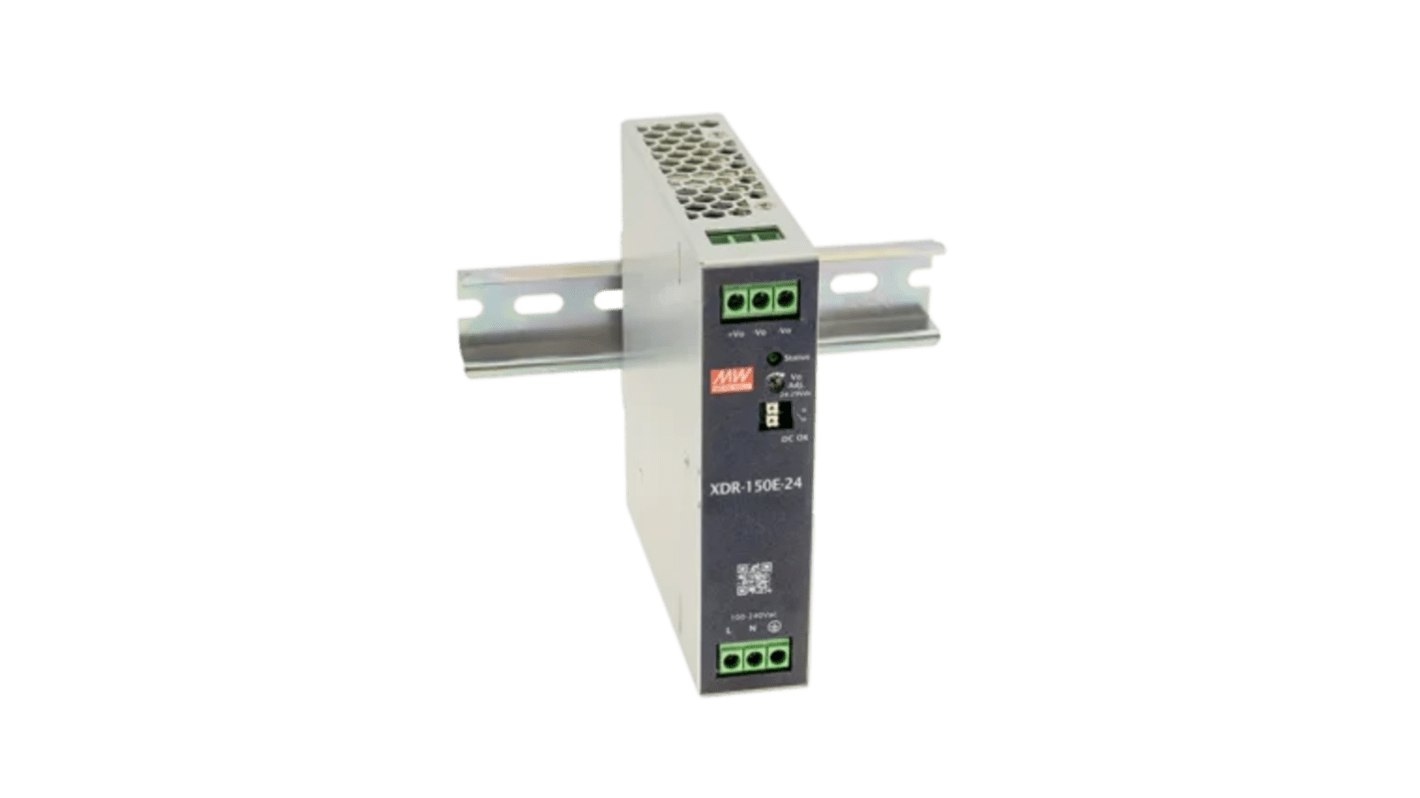 Krino XDR-150E DIN Rail Power Supply, 85 To 264V ac ac, dc Input, 36V dc Output, 3.46 To 4.33A Output, 124.56 To 155.88W
