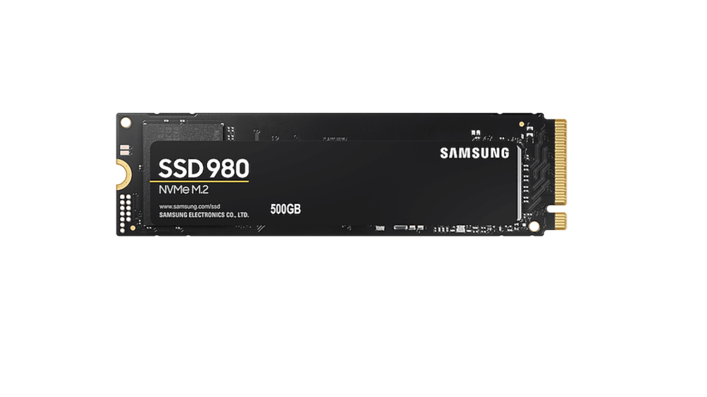 Samsung 500GB固态硬盘 SSD, NVMe PCIe Gen 3 x 4接口, M.2, 三星固态硬盘 980, V-NAND MLC