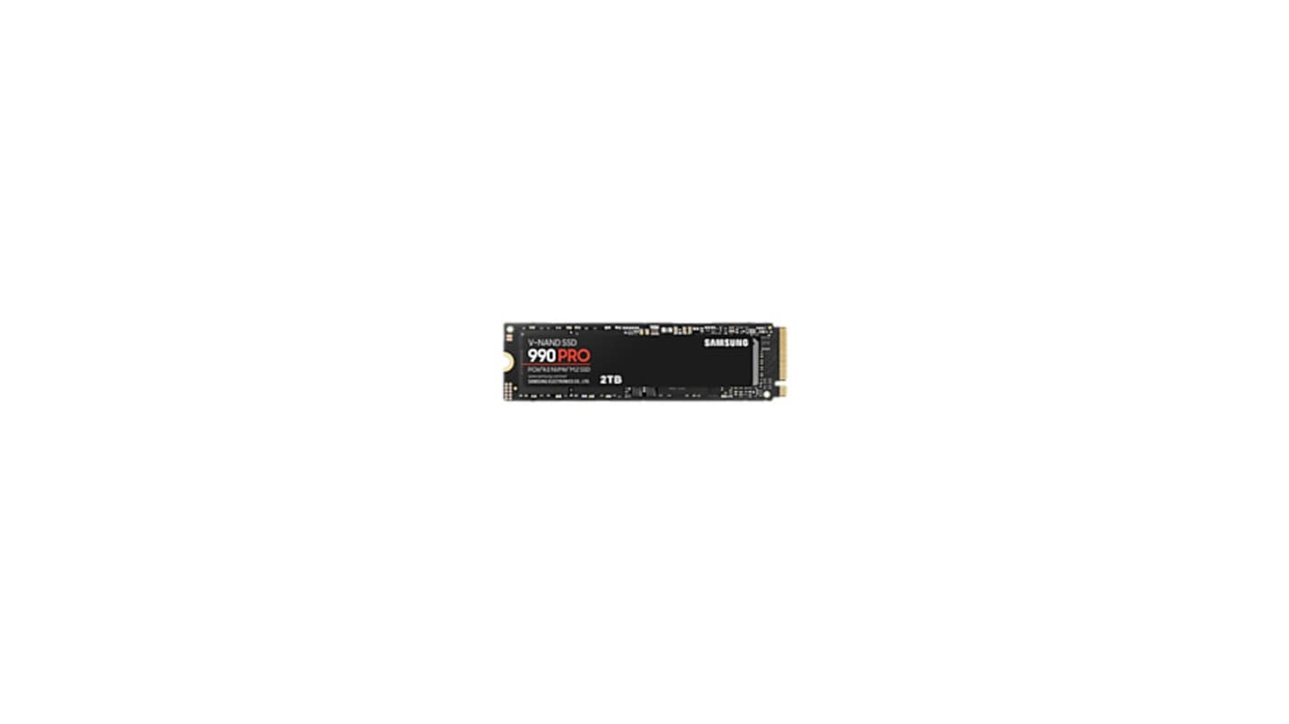 Samsung 2TB固态硬盘 SSD, PCIe Gen 4.0 x4 NVMe接口, M.2, 带散热器的三星固态硬盘 990 PRO, V-NAND TLC