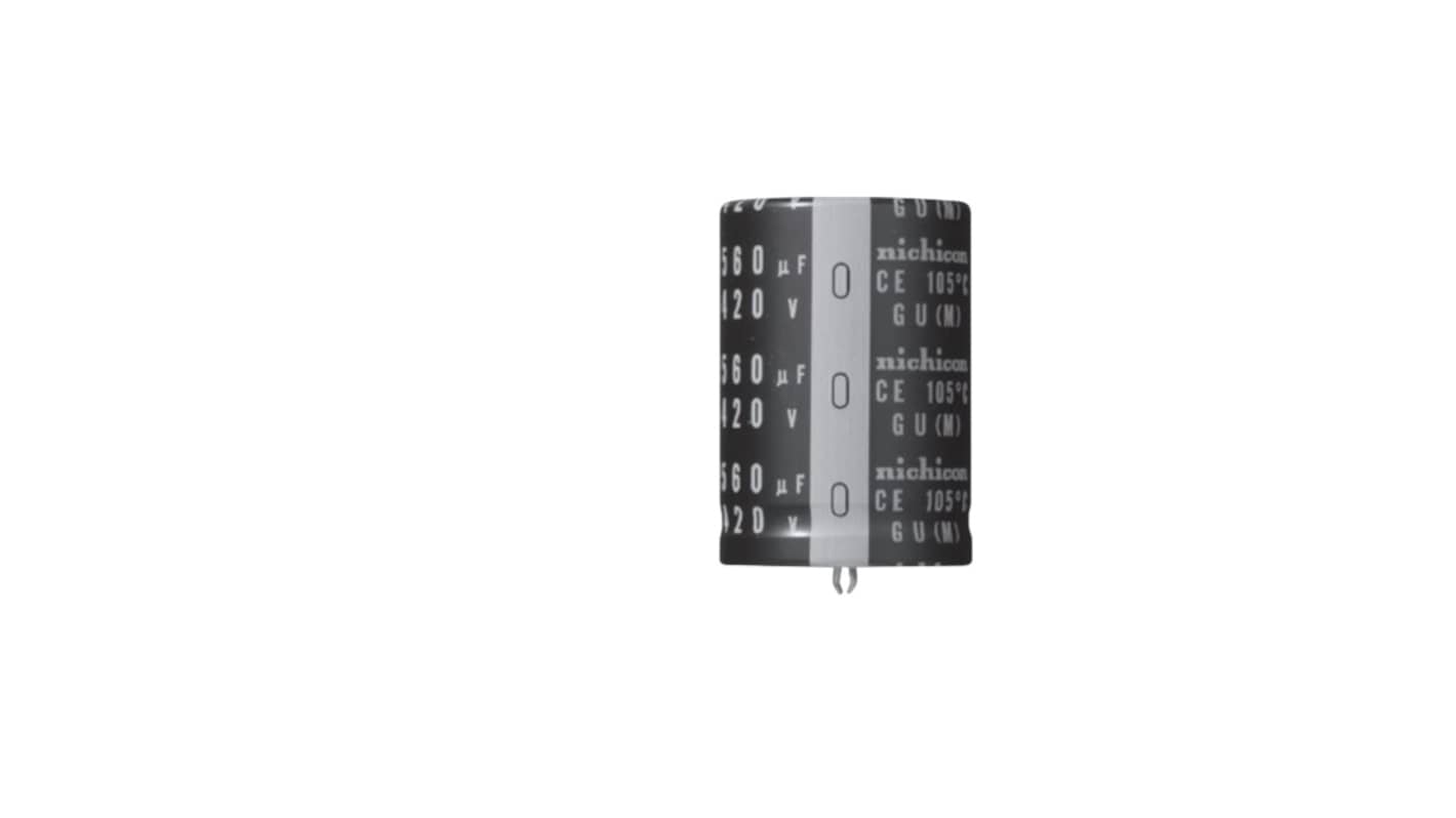 Nichicon 120μF Aluminium Electrolytic Aluminium Electrolytic Capacitor 400V dc, Snap-In - LGU2G121MELZ