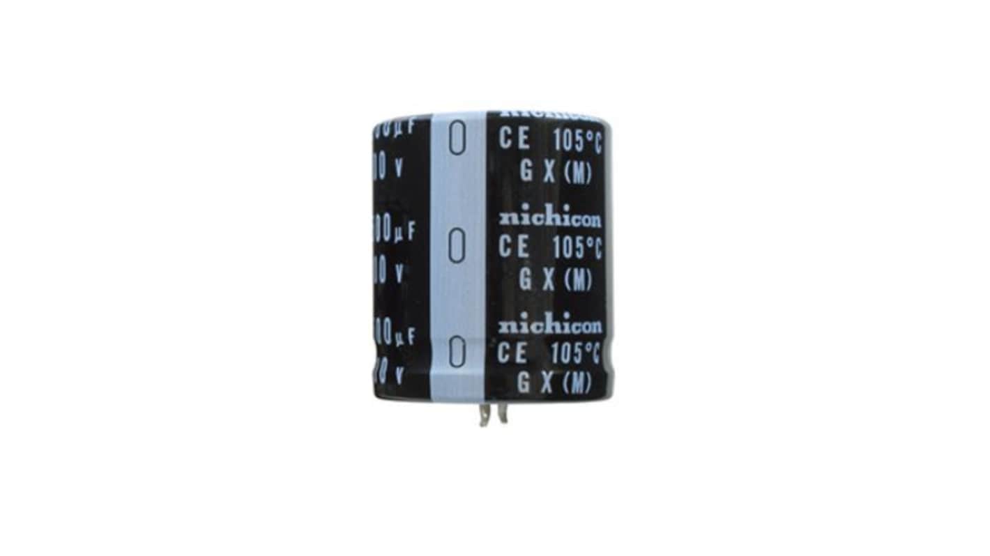Nichicon 390μF Aluminium Electrolytic Aluminium Electrolytic Capacitor 400V dc, Snap-In - LGX2G391MELB40