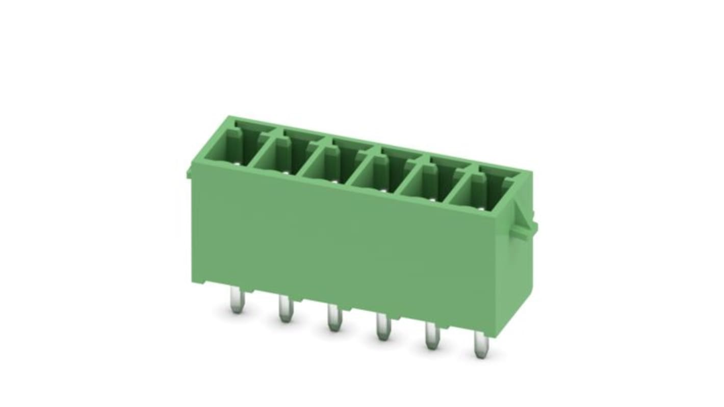 Phoenix Contact Straight Solder Mount PCB Header, 6 Contact(s), 3.5mm Pitch, 1 Row(s), Shrouded