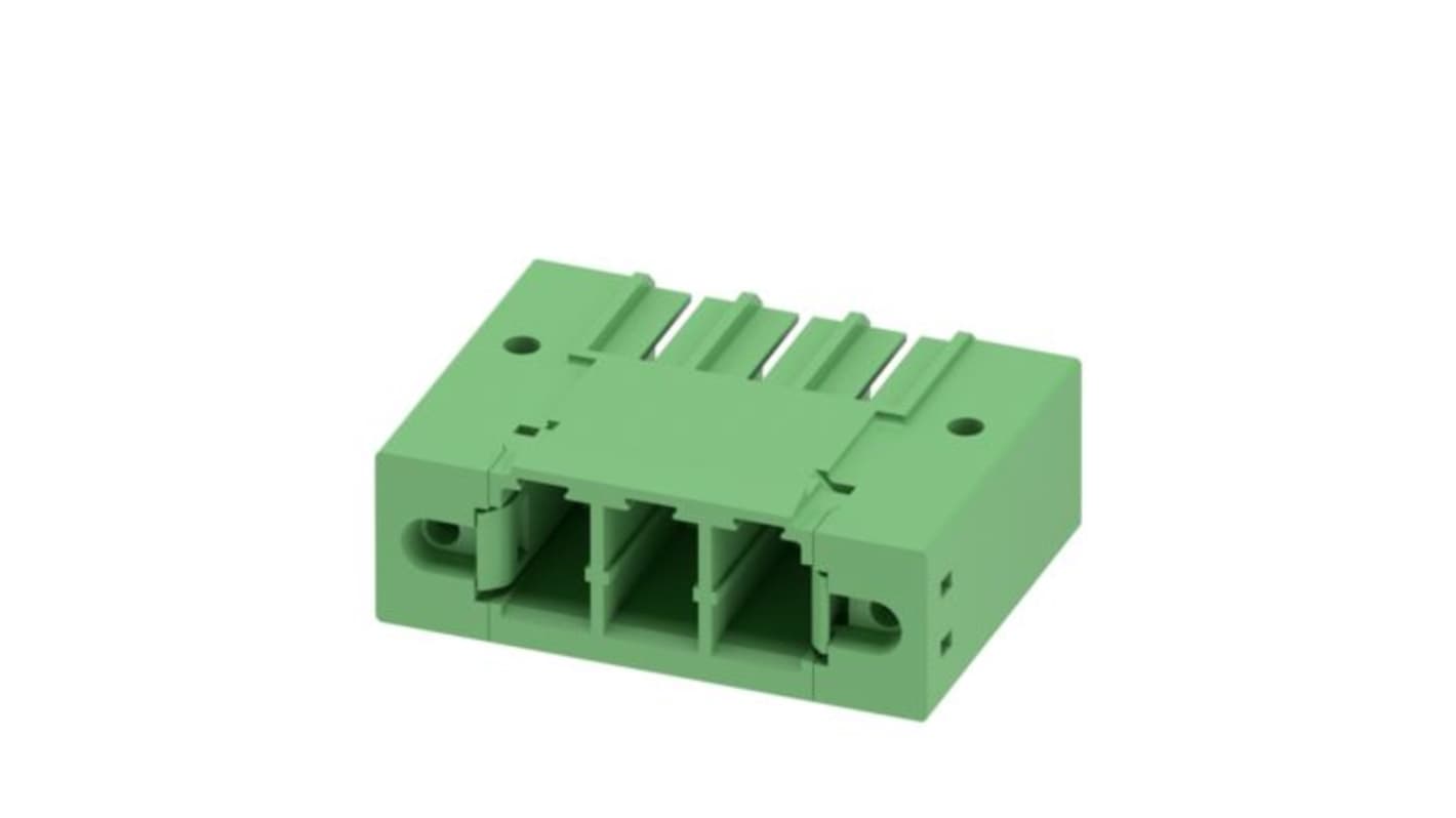 Phoenix Contact Straight Solder Mount PCB Header, 3 Contact(s), 7.62mm Pitch, 1 Row(s), Shrouded