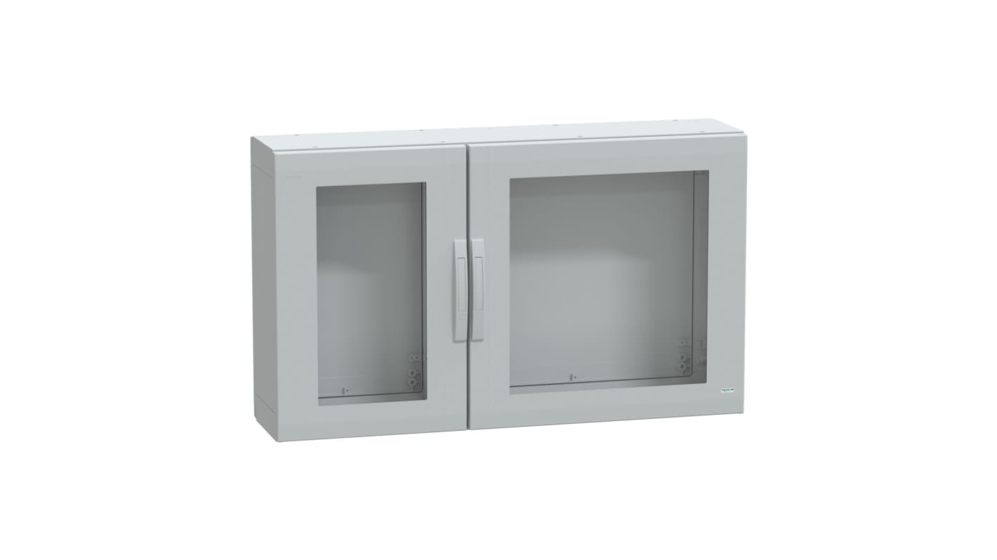 Schneider Electric NSY Series Fibreglass Reinforced Polyester Double-Door-Door Floor Standing Enclosure, Transparent