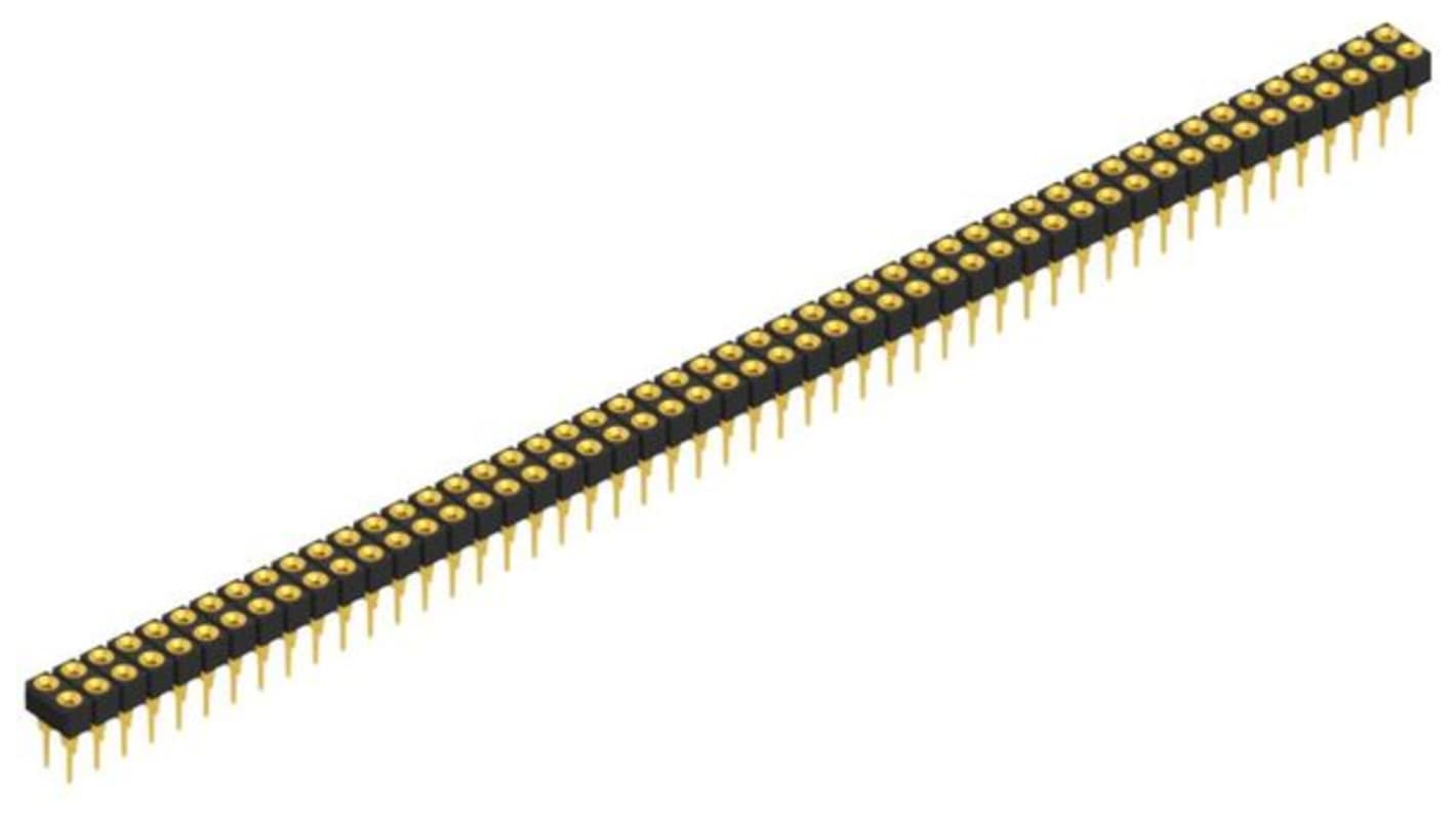 Fischer Elektronik MK Series Straight Through Hole PCB Header, 100 Contact(s), 2.54mm Pitch, 2 Row(s), Unshrouded