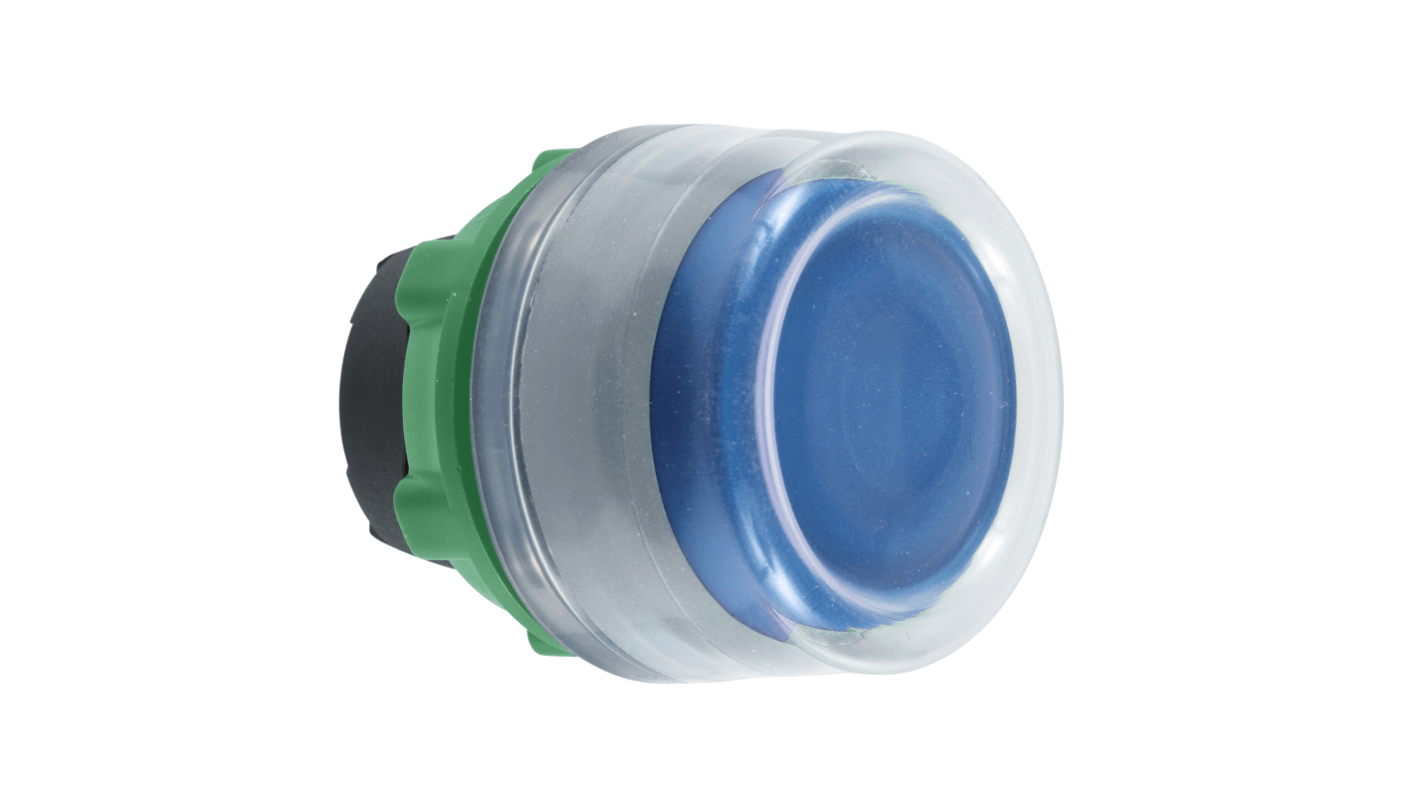 Schneider Electric Harmony Series Blue Spring Return Push Button, 0.9mm Cutout, IP66, IP67