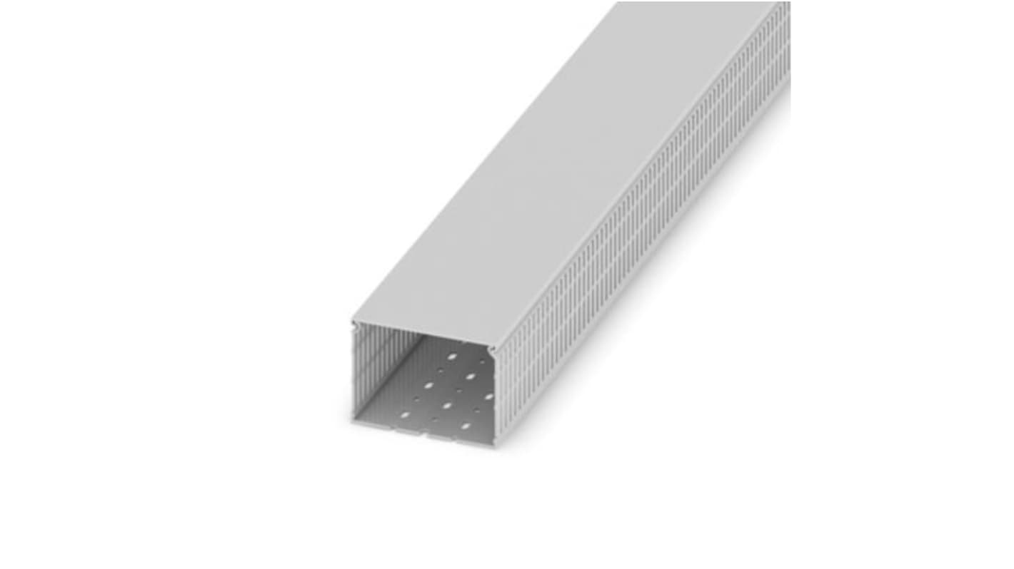 Phoenix Contact CD Grey Cable Trunking - Open Slot, W120 mm x D80mm, L2m, PVC