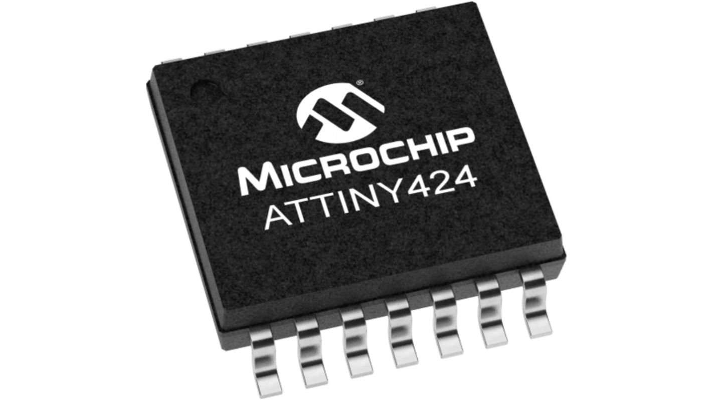 Microchip ATTINY42单片机, 12 bit ADC内核, 14针, TSSOP, 最大20MHz, 4 KB RAM