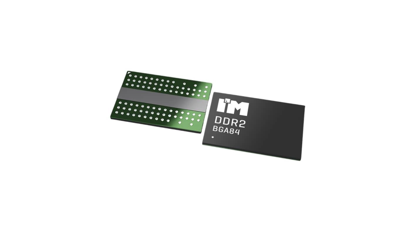Intelligent Memory IM5116D2DDBG-25I, SDRAM 2GBit Surface Mount, 400MHz, 84-Pin 84-ball FBGA