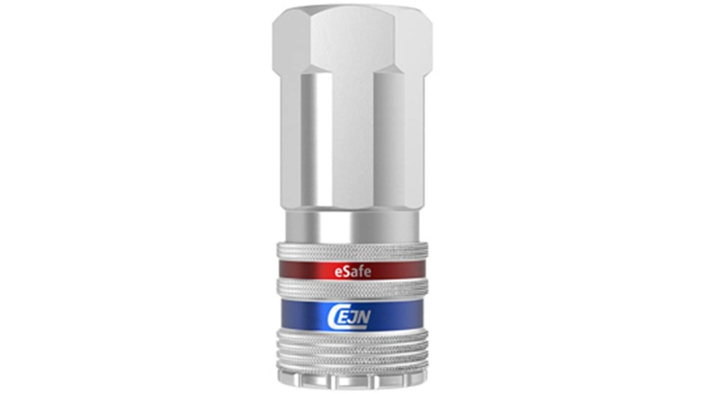 CEJN Zinc Plated Steel Female Pneumatic Quick Connect Coupling, 3/4 in Female BSPP Threaded