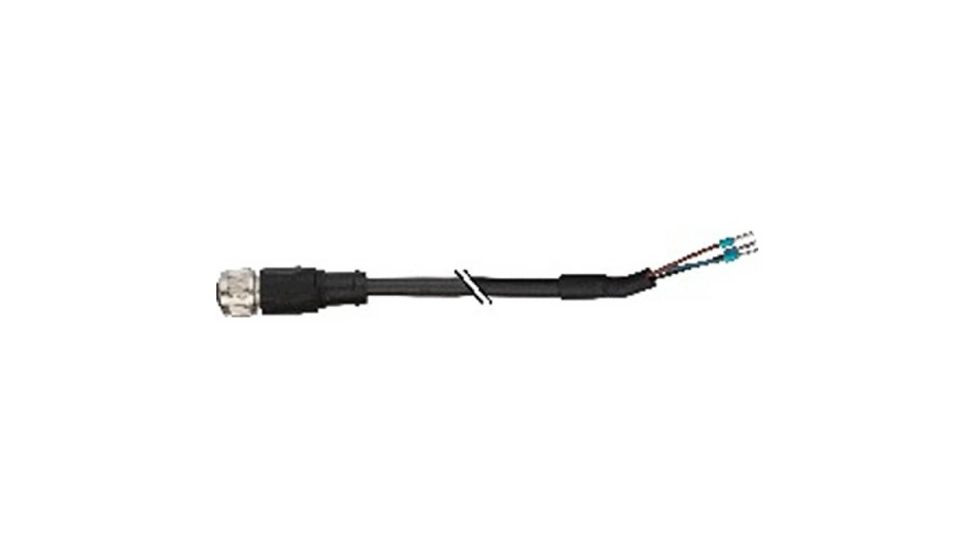 B&R Straight Female 4 way M12 to Unterminated Actuator/Sensor Cable, 2m