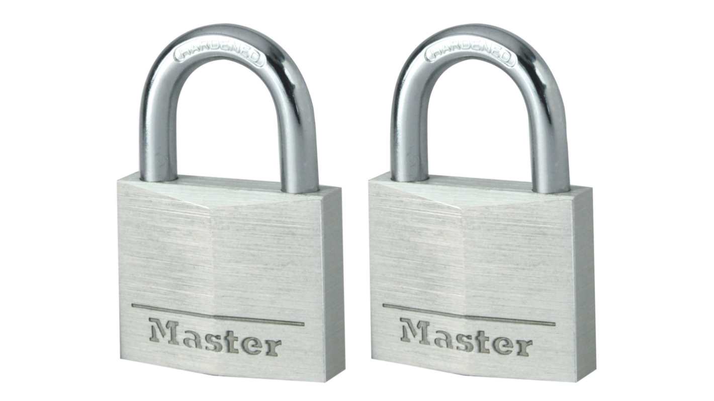 Master Lock Padlock Weatherproof Aluminium Padlock, Keyed Alike, 6mm Shackle, 40mm Body