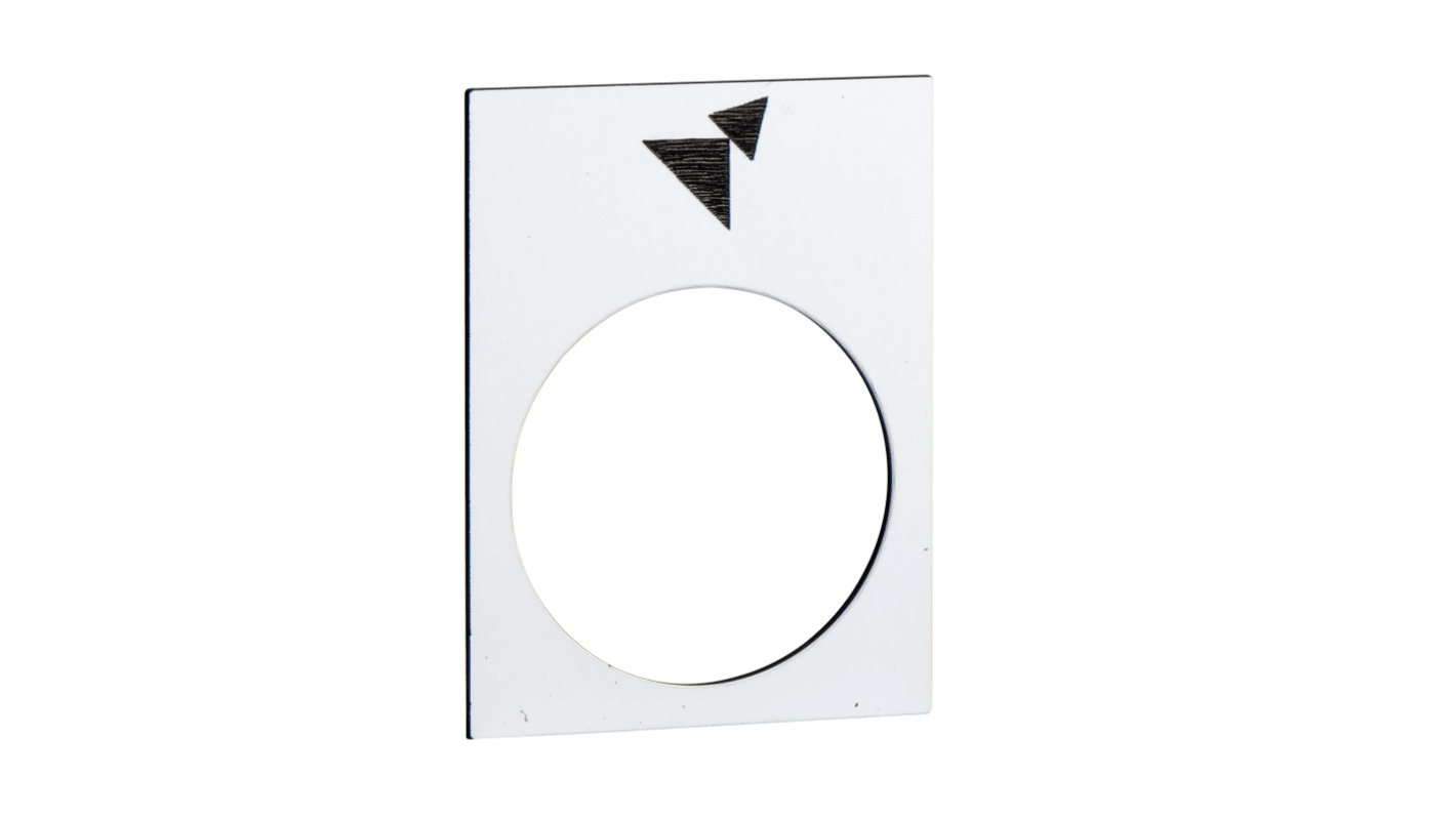 Schneider Electric 按钮标识牌 图例, "None"文字, "Arrow"符号, 用于XACB, XACM