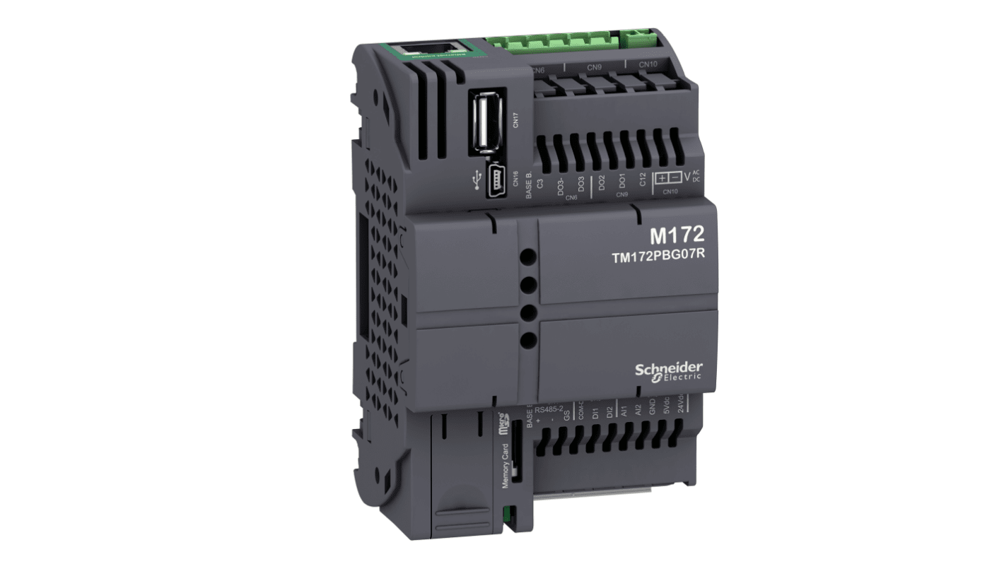 Schneider Electric TM172系列 逻辑控制器, 4路模拟；数字输入继电器输出, 24 V电源