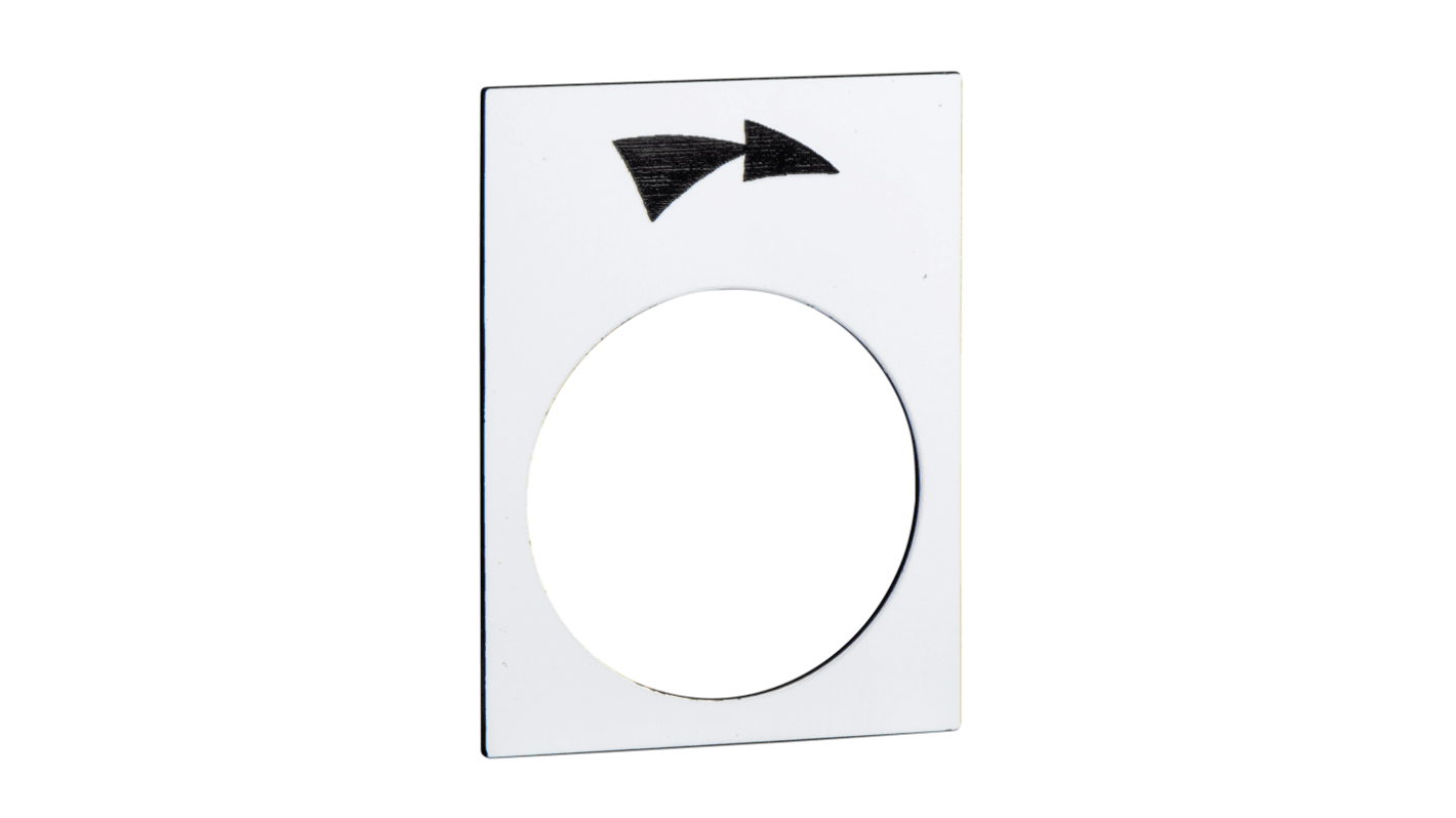 Schneider Electric 按钮标识牌 图例, "None"文字, "Arrow"符号, 用于XACA、XACB、XACM
