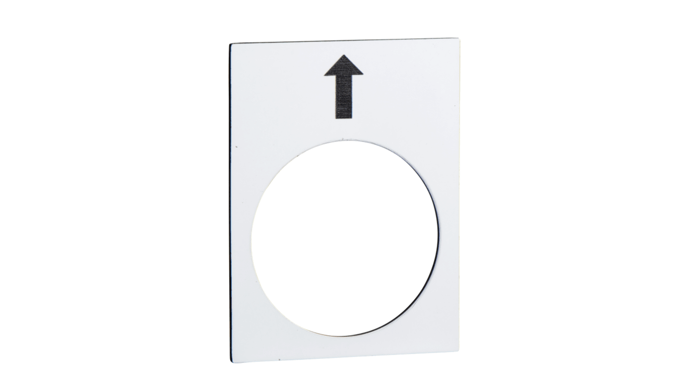 Schneider Electric 按钮标识牌 图例, "None"文字, "Arrow"符号, 用于XACB, XACM