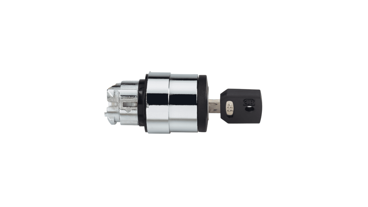 Schneider Electric Harmony 2-position Key Switch Head, Spring Return, 22mm Cutout