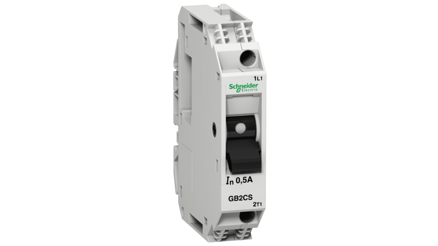 Schneider Electric 500mA 1P断路器, 250V 交流, 夹子, GB2C系列