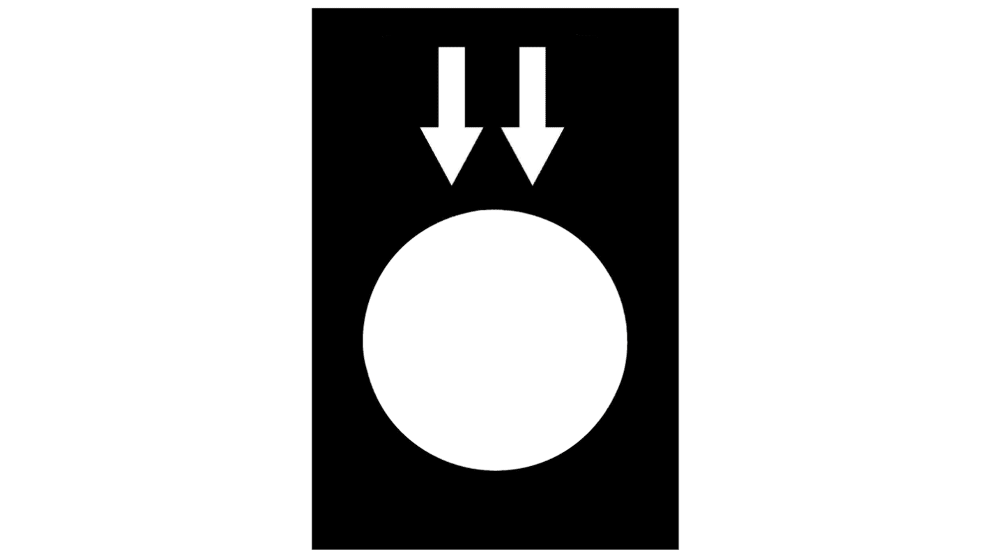 Schneider Electric 按钮标识牌 图例, "None"文字, "Arrow"符号, 用于XACB, XACM