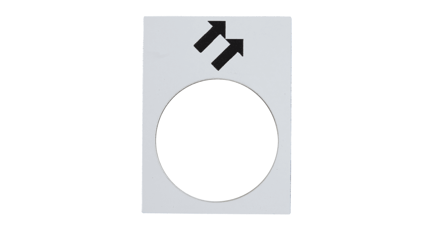 Schneider Electric 按钮标识牌 图例, "None"文字, "Arrow"符号, 用于XACB, XACM