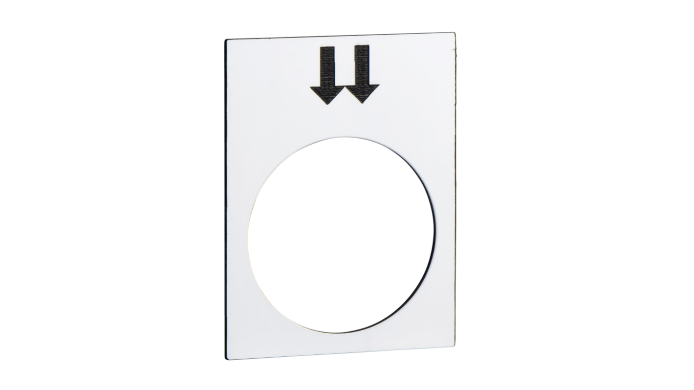 Schneider Electric 按钮标识牌 图例, "None"文字, "Arrow"符号, 用于XACA、XACB、XACM