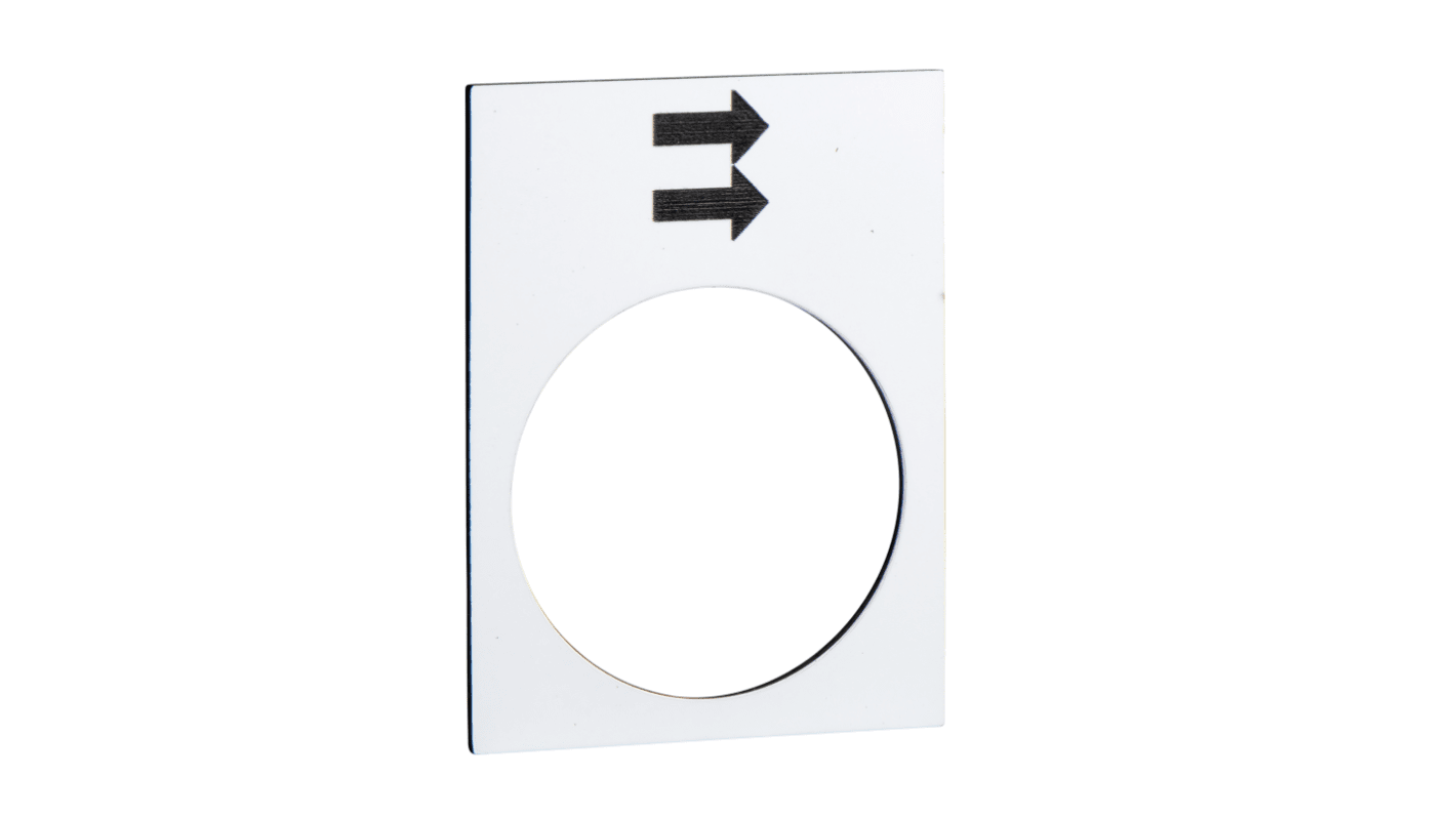 Schneider Electric 按钮标识牌 图例, "None"文字, "Arrow"符号, 用于XACA、XACB、XACM