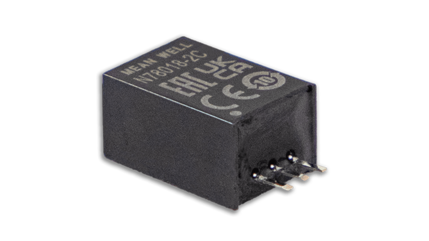 MEAN WELL N78065 DC-DC Converter, 6.5V dc/ 0 → 2000mA Output, 10 → 32 V dc Input, 3.6 → 30W,