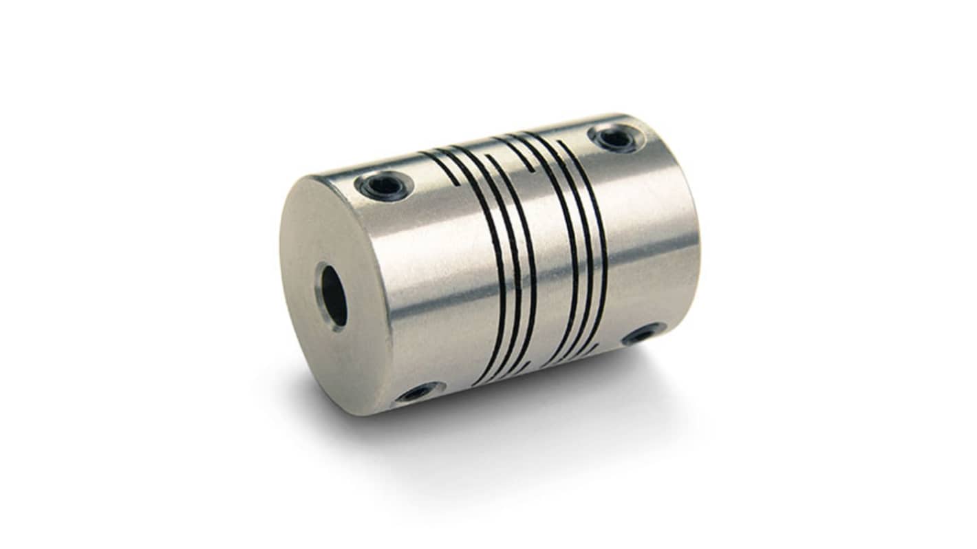 Ruland Beam Coupling, 19.1mm Outside Diameter, 5mm Bore, 31.8mm Length Flexible Beam Coupling