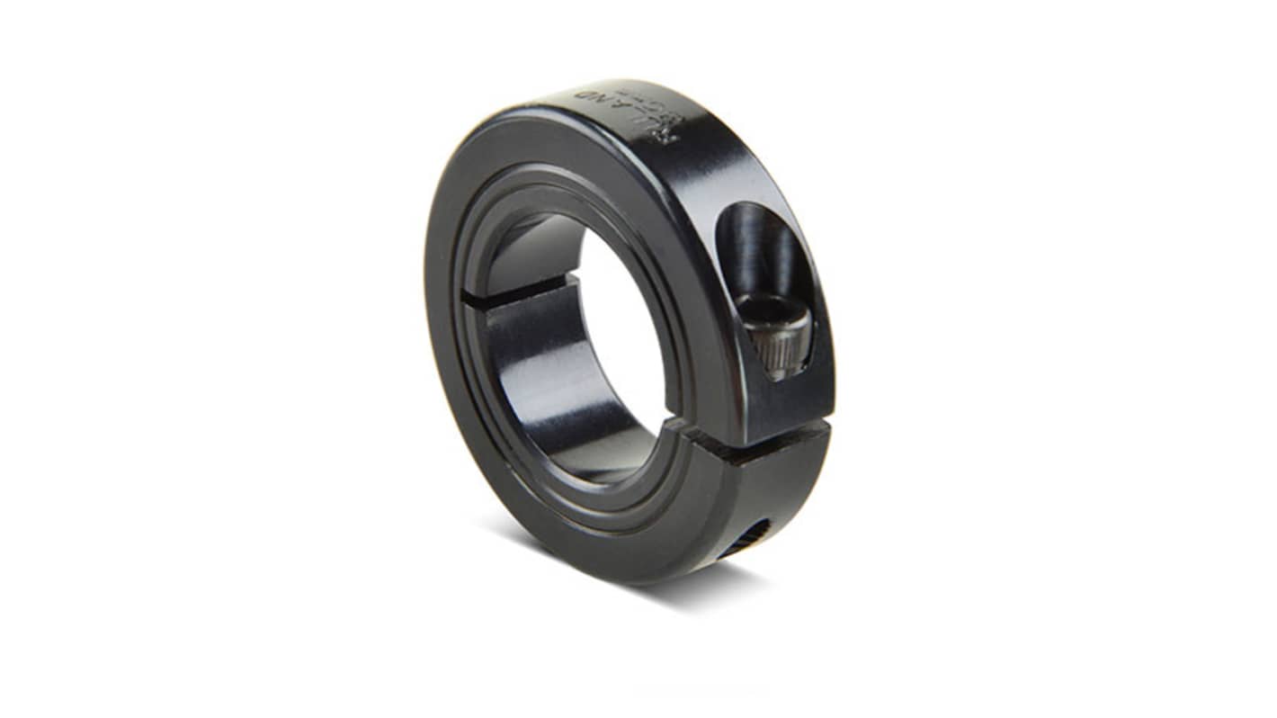 Ruland Shaft Collar, One Piece, Clamp, Bore 9mm, OD 24mm, W 9mm, Carbon Steel
