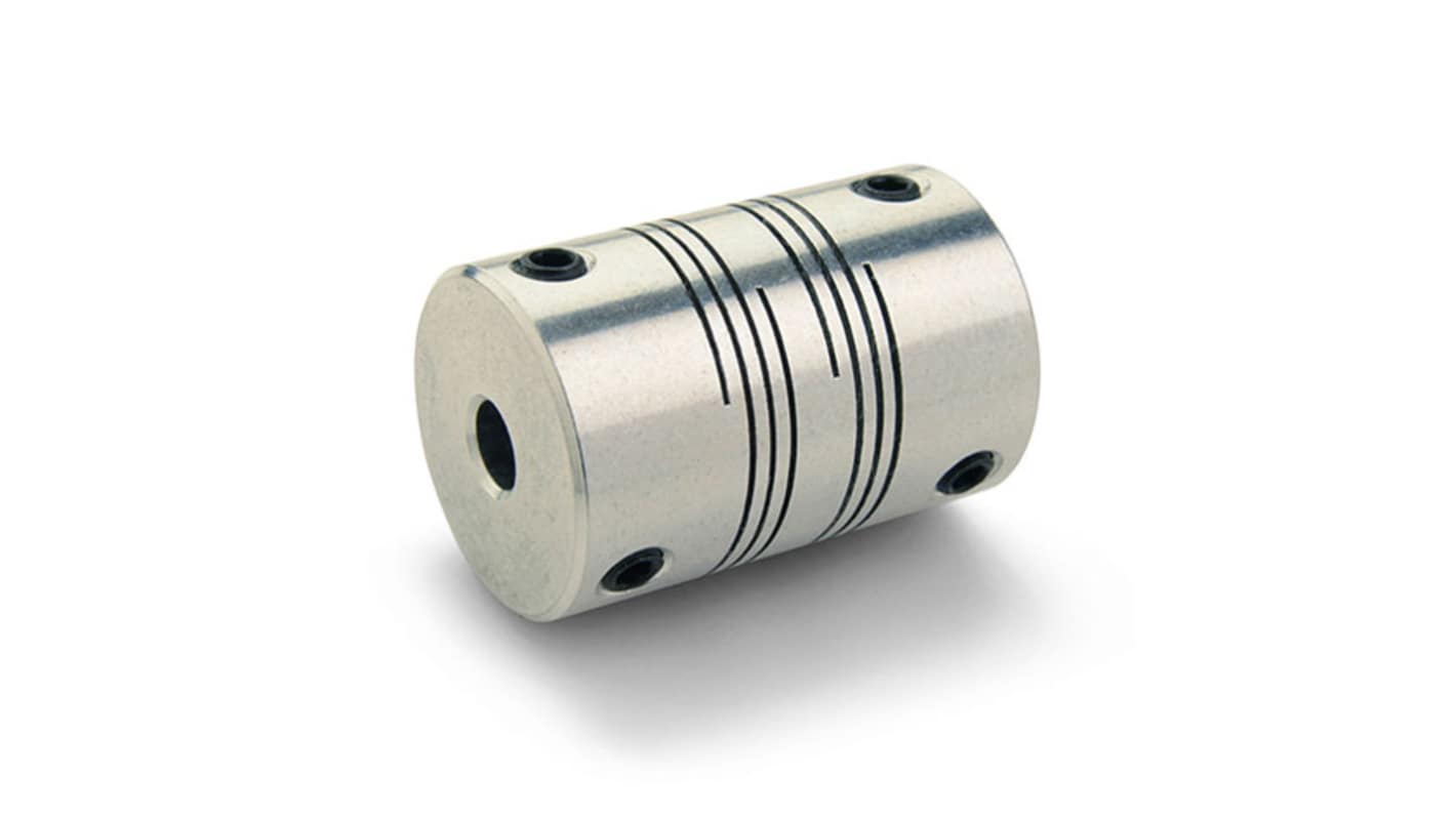 Ruland Beam Coupling, 38.1mm Outside Diameter, 16 mm, 20 mm Bore, 57.2mm Length Flexible Beam Coupling