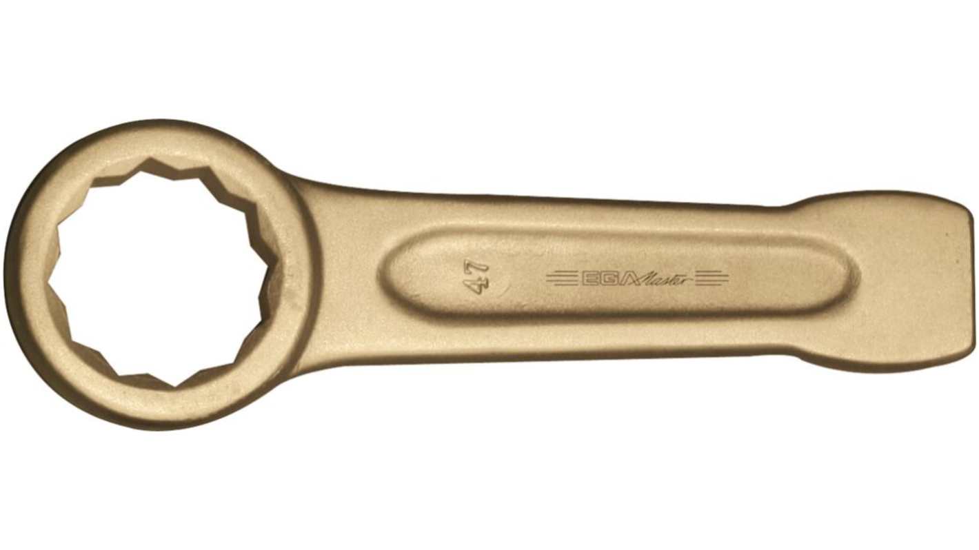 Ega-Master Ring Wrench, 190 mm Overall, 30mm Jaw Capacity, Metal Handle, Non-Sparking