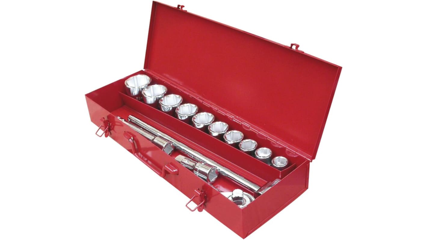 Ega-Master 14-Piece Imperial, Metric 3/4 in Standard Socket Set with Ratchet