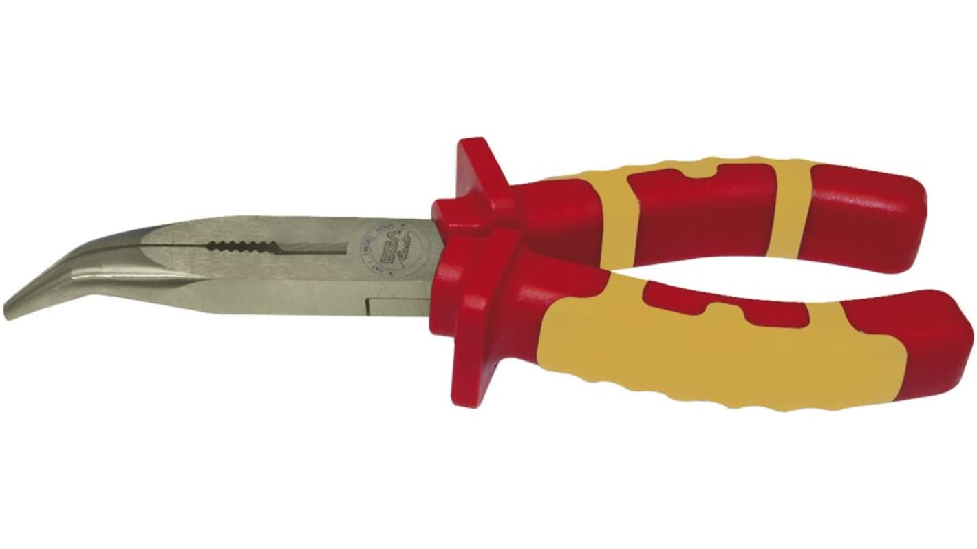 Ega-Master 76593 Pliers, 160 mm Overall, Bent Tip