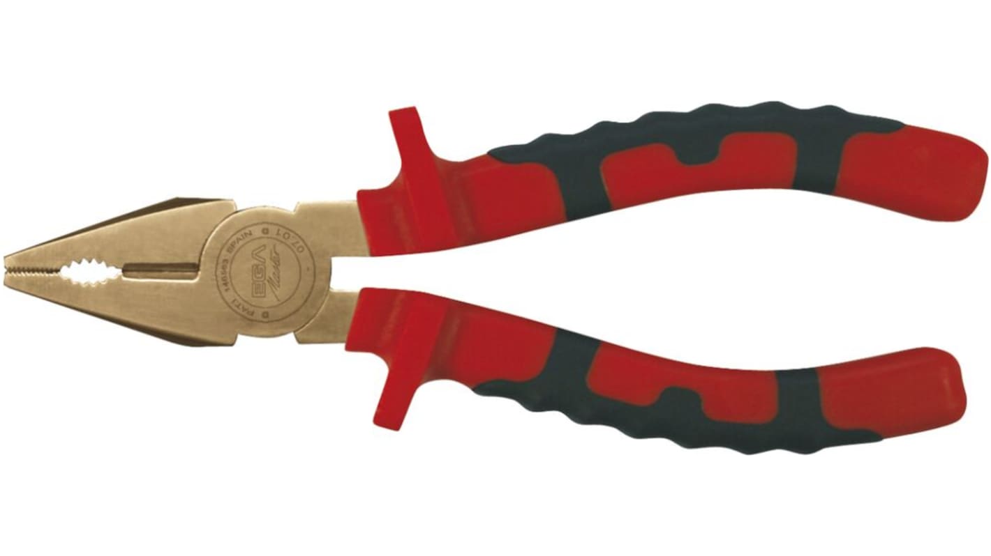 Ega-Master 70102 Pliers, 200 mm Overall, Straight Tip