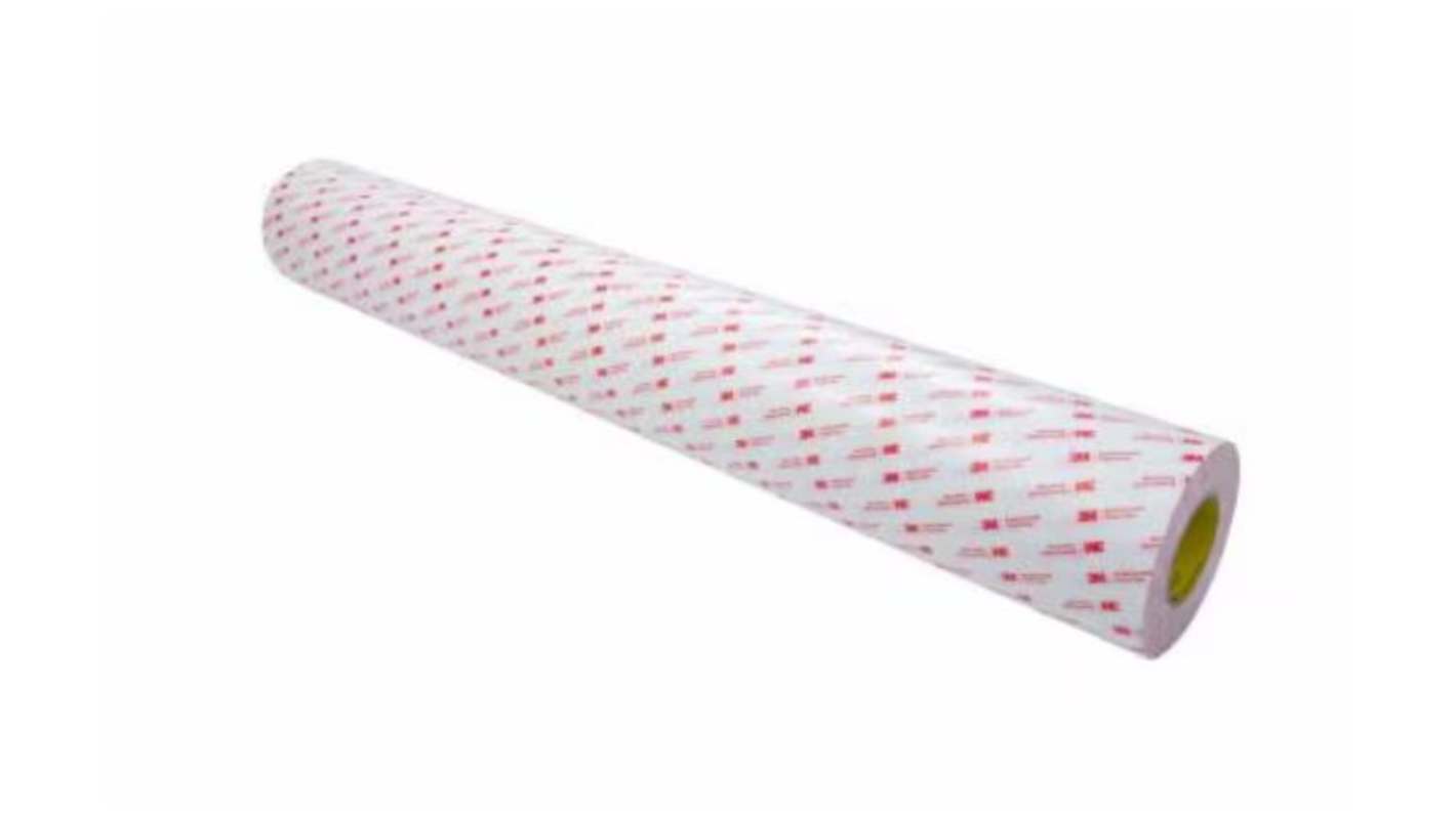 3M 7100283901 Transparent Double Sided Tape, 25mm Thick, Fabric Backing, 25mm x 50m