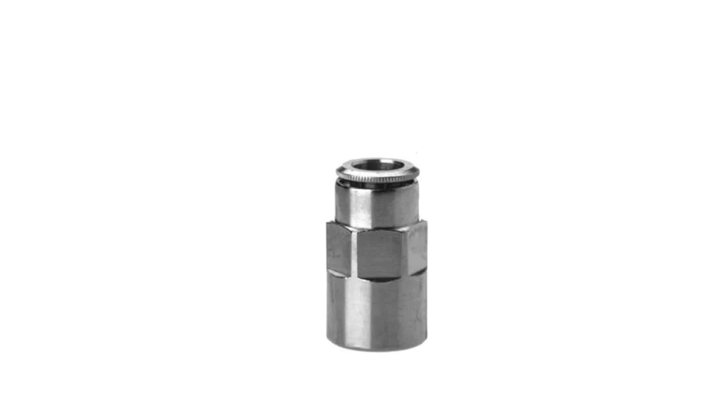 Camozzi Series 6000 Series Push-in Fitting, G 1/8 to Push In 8 mm, Threaded Connection Style, 6463 8-1/8