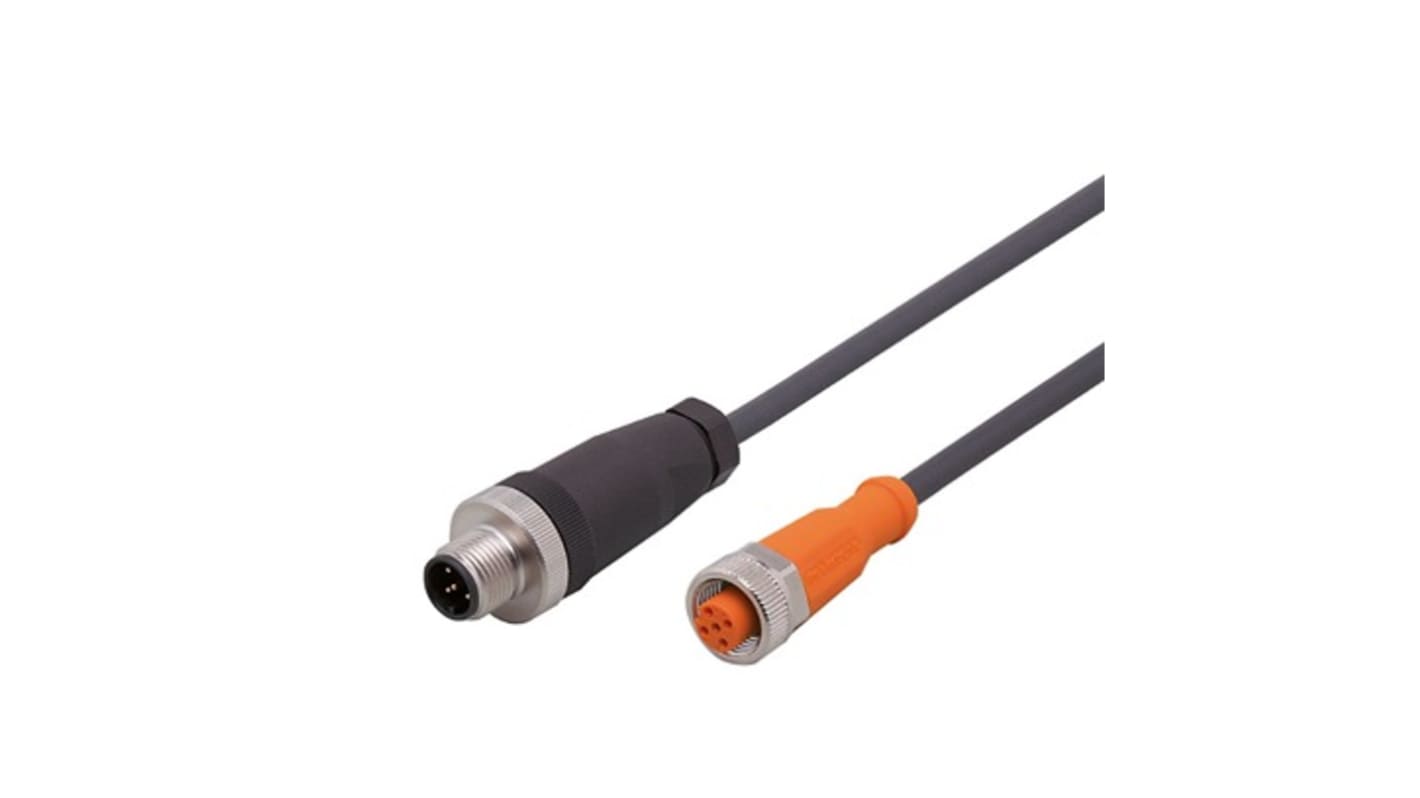 ifm electronic, EY Series M12 Cable, 100mm Cable Length for Use with Sensor