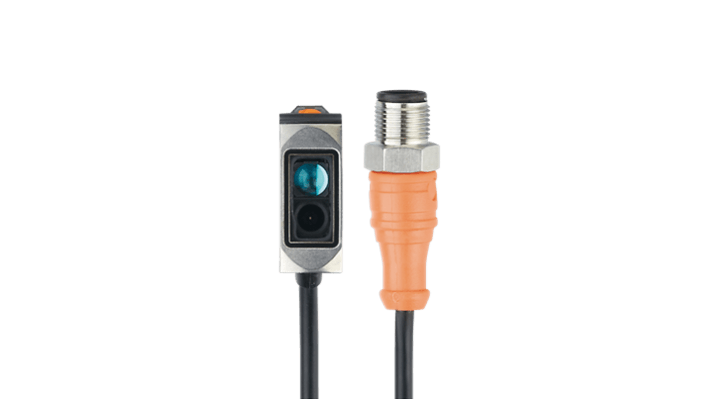 ifm electronic Through Beam Photoelectric Sensor, Rectangular Sensor, 10 m Detection Range