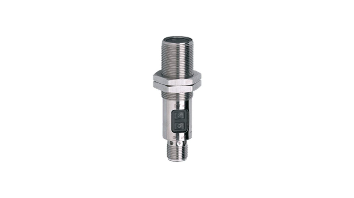 ifm electronic Diffuse Reflection Photoelectric Sensor, Barrel Sensor, 20 → 200 mm Detection Range