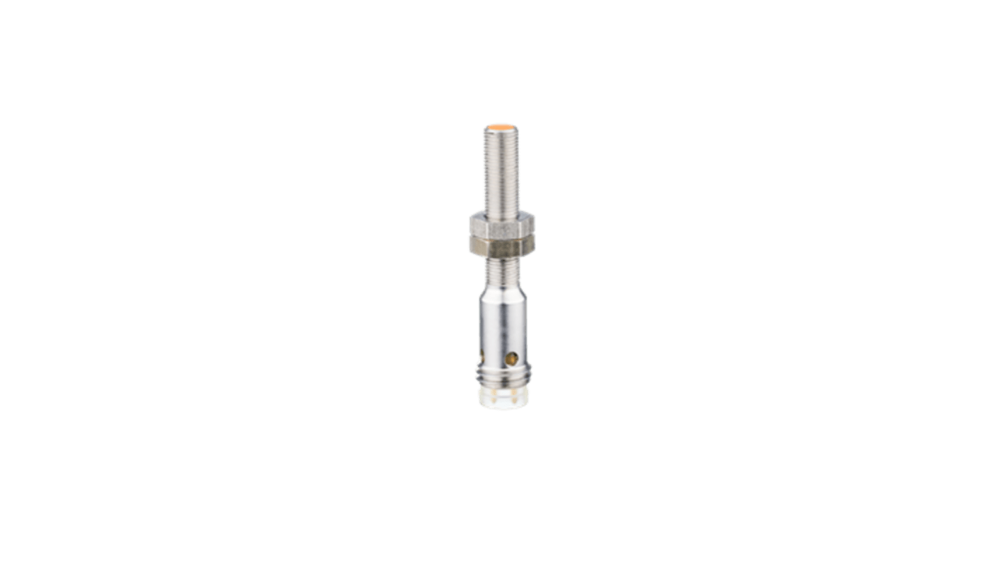 ifm electronic Inductive Threaded Barrel Inductive Proximity Sensor, M5, 1.5 mm Detection, PNP NO, 10 → 36 V dc