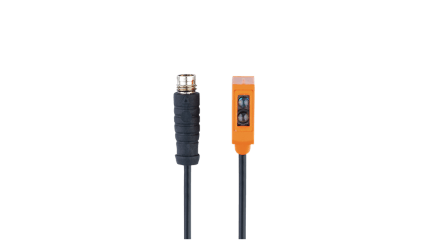 ifm electronic Diffuse Reflection Photoelectric Sensor, Rectangular Sensor, 1 → 50 mm Detection Range